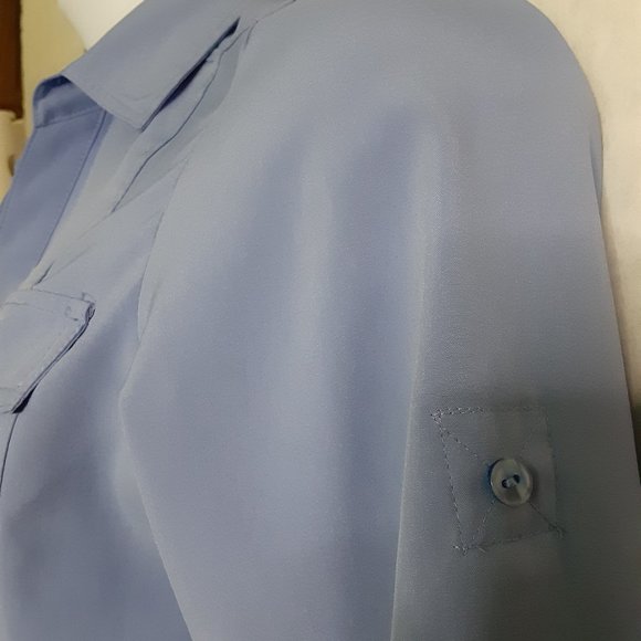 CROFT & BARROW/WOVEN STRETCH BLOUSE/MEDIUM - Picture 5 of 8